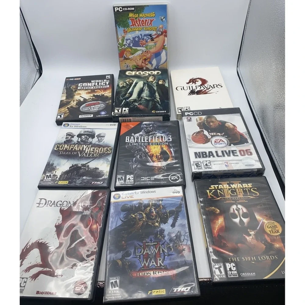 Lot Of 10 Various Vintage PC CD ROM Computer Video Games - Stars Wars Knights